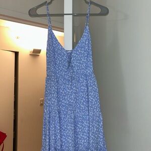 Garage Blue and White Floral Mini Dress Size Small